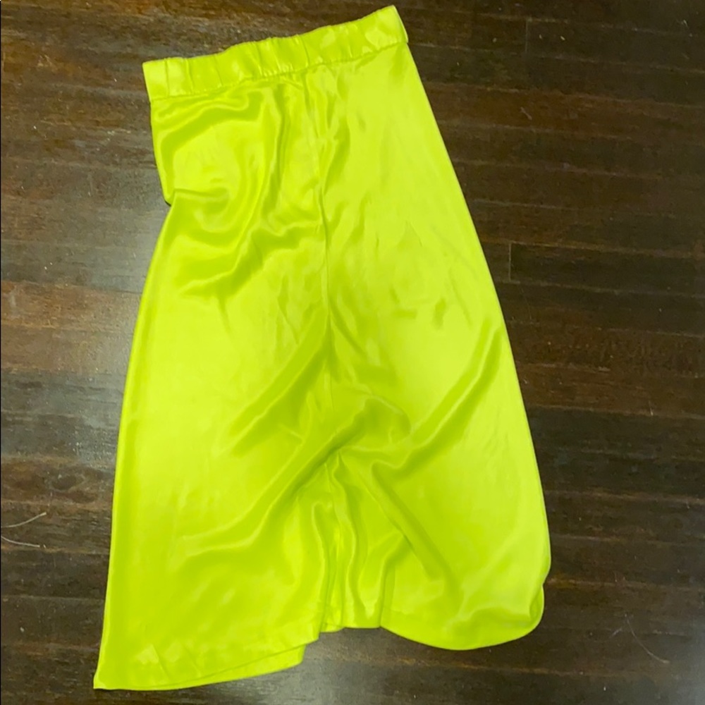 Zara neon yellow/green skirt | size Large | NWT